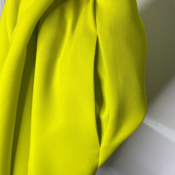 LAUREN RALPH LAUREN Pocket Crepe A-line Acid Green Sleeveless Dress 8 - Picture 8 of 10